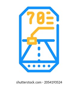 road lidar viewfinder color icon vector. road lidar viewfinder sign. isolated symbol illustration