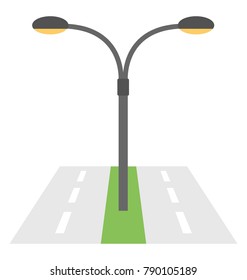 
Road Lights Flat Colored Icon
