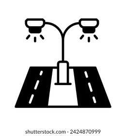 Road lights vector design, city elements icons isolated on white background