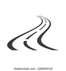 Road line icon isolated on white background.Vector illustration.