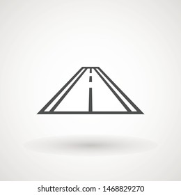 road line icon symbol vector logo element. outline icon road. Map, navigation, direction and travel