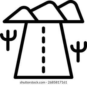 Road Line Icon Vector Design