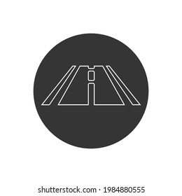 Icono de línea de carretera Ilustración vectorial aislada