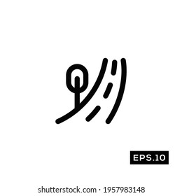 Road line Icon Vector. Road Icon or logo symbol vector illustration