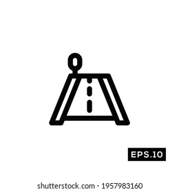 Road line Icon Vector. Road Icon or logo symbol vector illustration