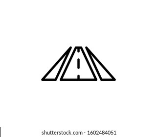 Road line icon. Vector symbol in trendy flat style on white background. Road sing for design.