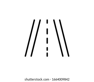 Road line icon. Vector symbol in trendy flat style on white background. Road sing for design.