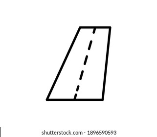 Straßenlinie-Symbol. Vektorsymbol im trendigen, flachen Stil auf weißem Hintergrund. Straßensingen für Design.