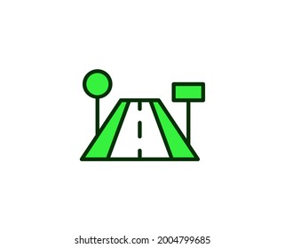 Road line icon. Vector symbol in trendy flat style on white background. Commerce sing for design.