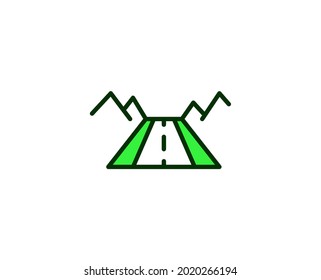 Road line icon. Vector symbol in trendy flat style on white background. Commerce sing for design.