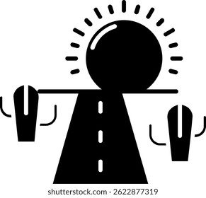Road Line vector Icon Design