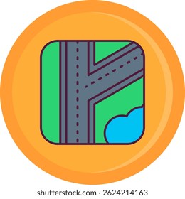 Design de ícone de vetor de linha de estrada