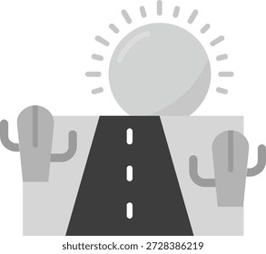 Design de ícone de vetor de linha de estrada