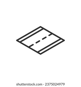 Road, linear icon isometric style. Line with editable stroke