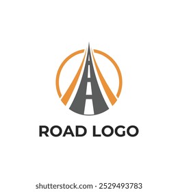 road logo design concept idea with circle