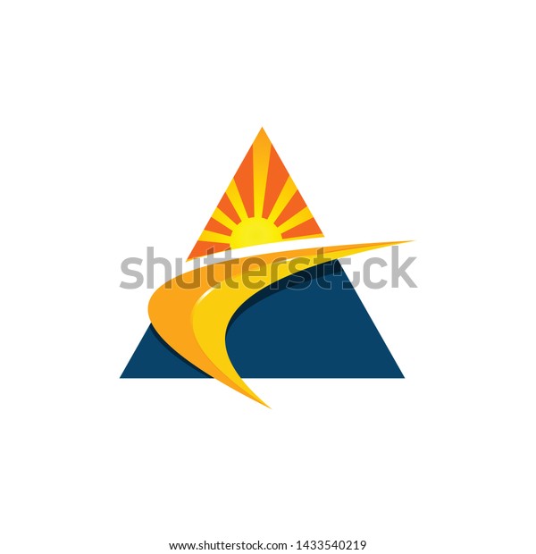 Road logo design concept template . Asphalt design\
logo vector design idea