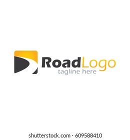 Road logo design template