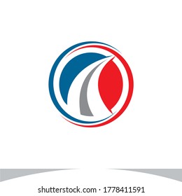 road Logo Design Vector Illustration