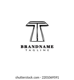 plantilla de diseño de icono de logotipo de carretera ilustración de vector aislado negro