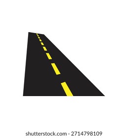 Ilustración de icono de logotipo de carretera plana