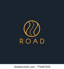 Road logo. Laconic road logotype 