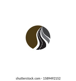 Road logo template vector icon design