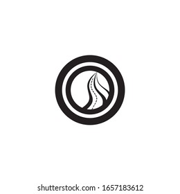 Road logo template vector icon design