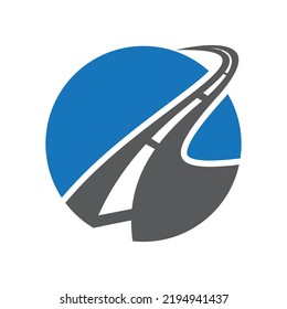 Diseño de icono vectorial de plantilla de logotipo de carretera