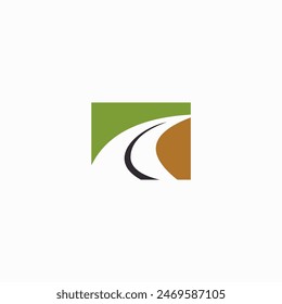 Road logo vector design icon