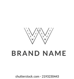 road, logo, w,w road logo, logotype, abstract, font, text, traffic, letter, concept, way, pathway, travel, background, icon, vector, business, design, isolated, illustration, white, alphabet, template
