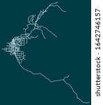 Road map of Anchorage, Alaska, United States