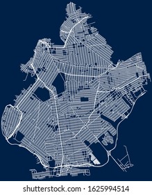 Road map of Brooklyn borough, New York City