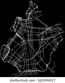 Road map of Brooklyn borough, New York City