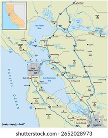 Road map of Californias San Francisco Bay Area