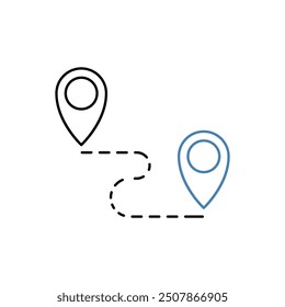 road map concept line icon. Simple element illustration. road map concept outline symbol design.