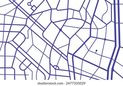 Road map. Flat vector illustration. Fictional map for any project