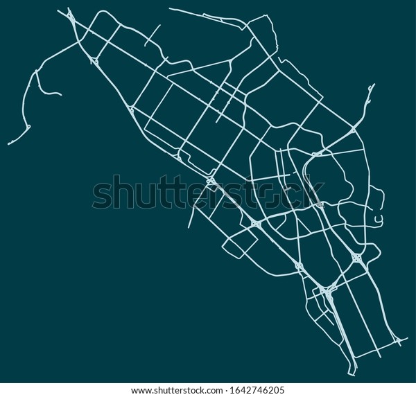 Road Map Fremont California United States Stock Vector Royalty Free   Road Map Fremont California United 600w 1642746205 