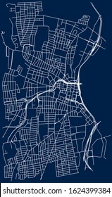 Road map of Hartford, Connecticut, in vector