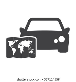 Road map icon. 