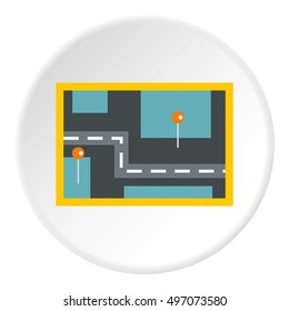 Road map icon. Flat illustration of road map vector icon for web