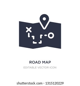 road map icon on white background. Simple element illustration from Travel concept. road map icon symbol design.