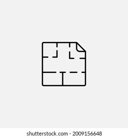 Road map icon sign vector,Symbol, logo illustration for web and mobile
