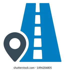 Road map icon. vector graphics.