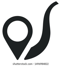 Road map icon. vector graphics.