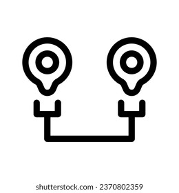 Road Map Icon Vector Symbol Design Illustration