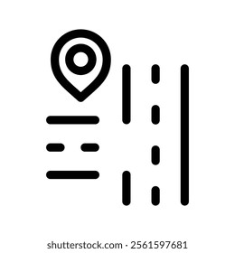 Road Map Icon Vector Symbol Design Illustration