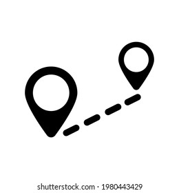 Icono de mapa de ruta.place,puntero (ilustración vectorial)
