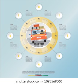 road map  infographic travel road trip 