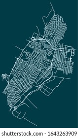 Road map of Jersey City, New Jersey, United States