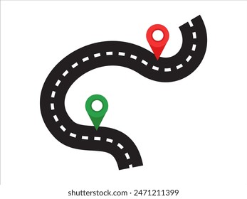 Locación de ruta de viaje